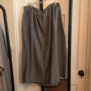 NIP SHEIN gray/white striped cotton skirt SHEIN 3XL (fits like US 18W)